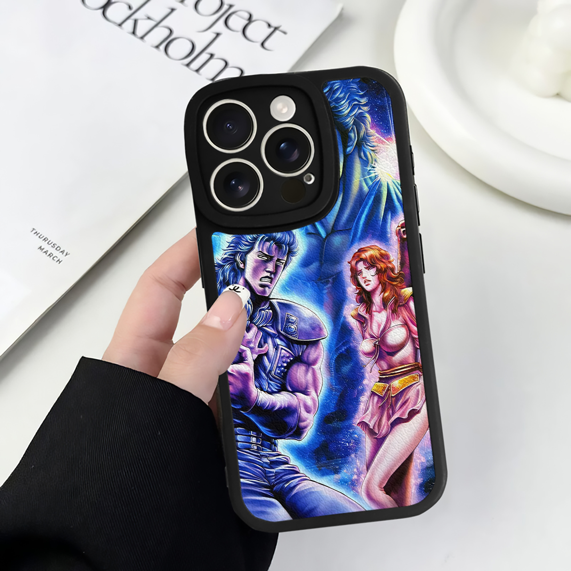 （画像用） 北斗の拳 Fist of the North Star 【iPhone 16シリーズ対応】シリコンスマホケース（レザー調） 材質：シリコン